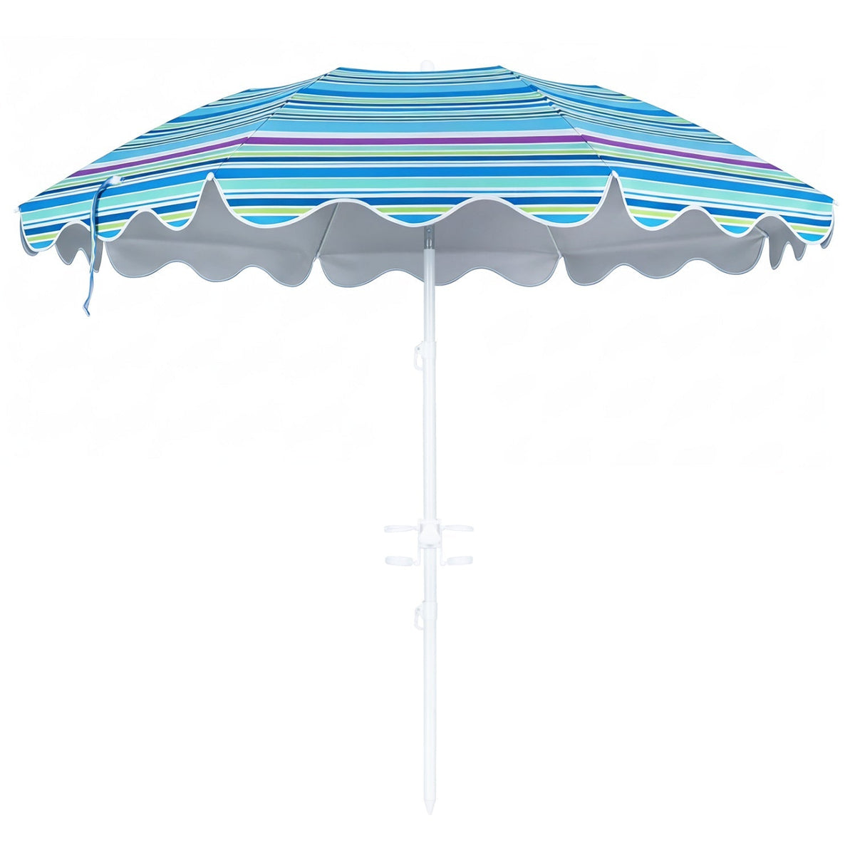 Beach Umbrella 6.5 FT with UPF 50+ Sun Protection & Sand Anchor