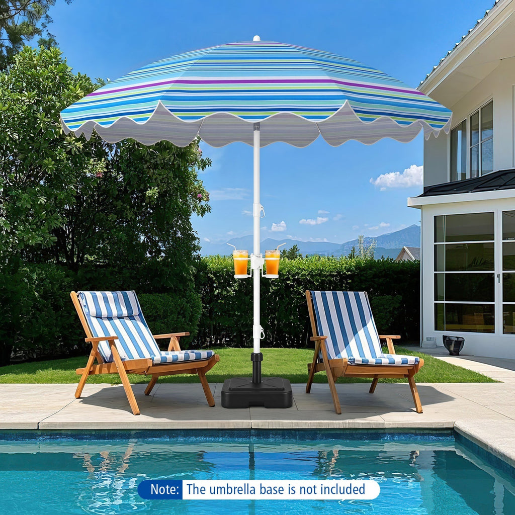 Beach Umbrella 6.5 FT with UPF 50+ and Sand Anchor