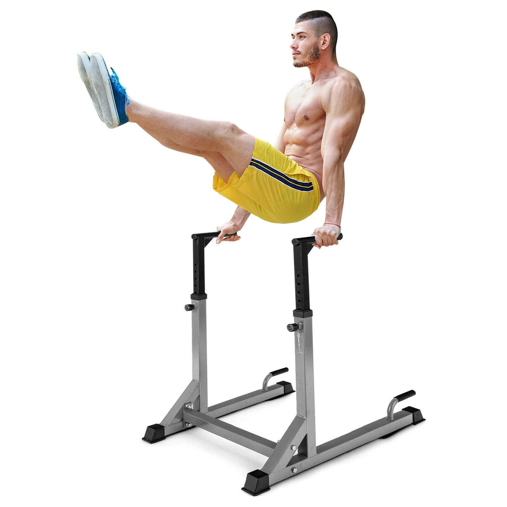 Adjustable Dip Bar with 10 Height Levels