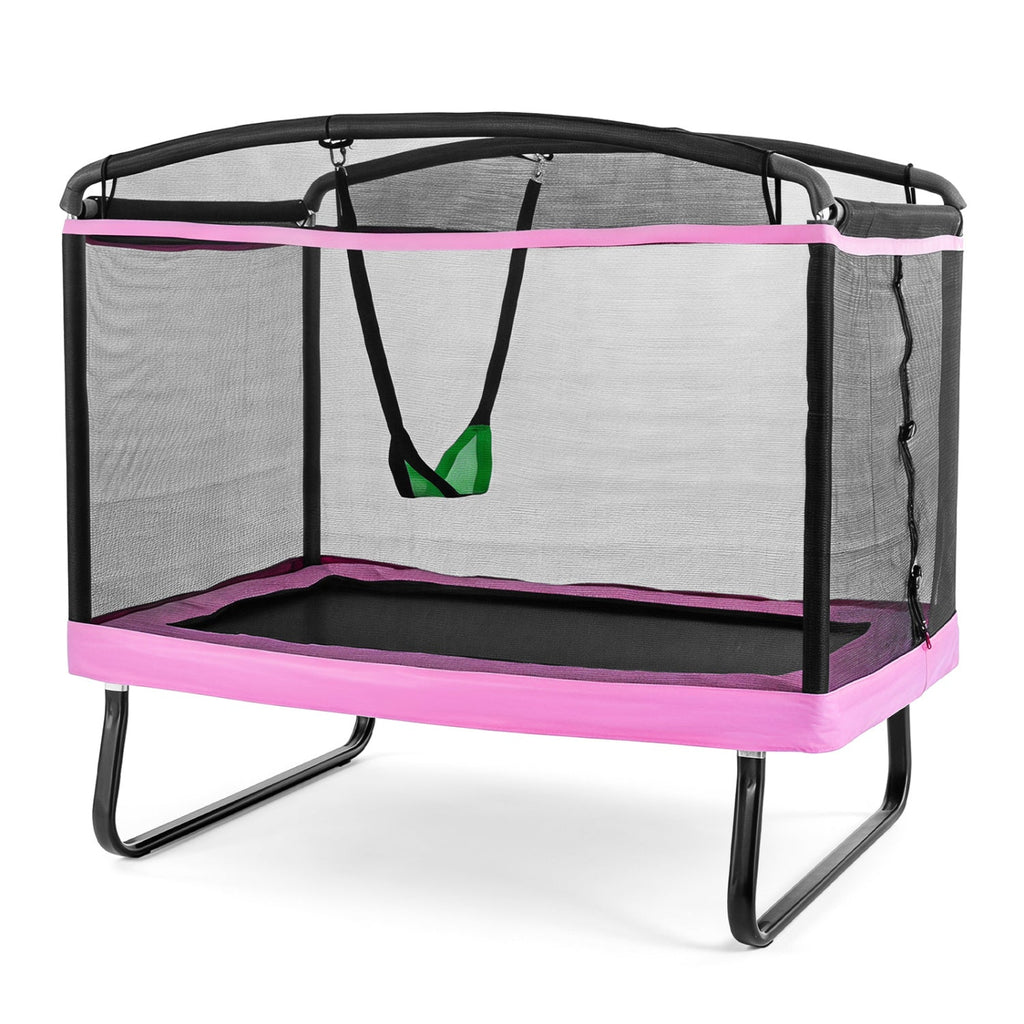 6 FT Kids Trampoline with Swing and Safety Enclosure Net