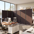 6-Panel Folding Room Divider with Wheels