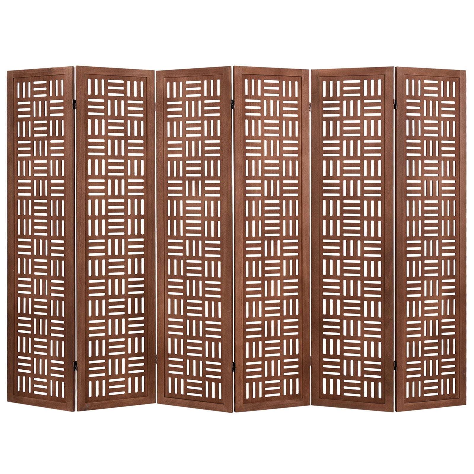 4-Panel Solid Wood Room Divider Folding Partition Stand