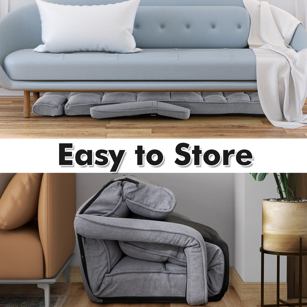 6-Position Adjustable Floor Chair with Adjustable Armrests and Footrest