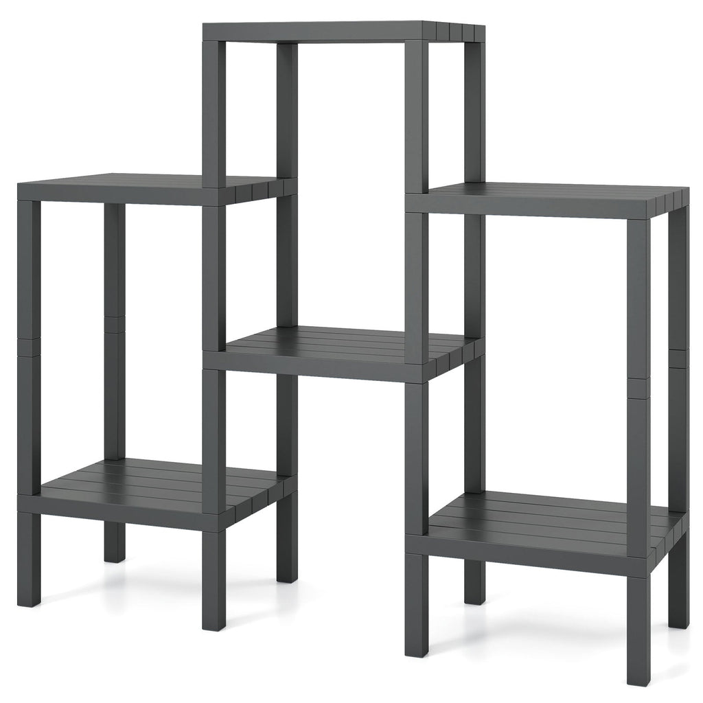 6-Tier Plastic Modular Storage Shelves for Living Room and Kitchen