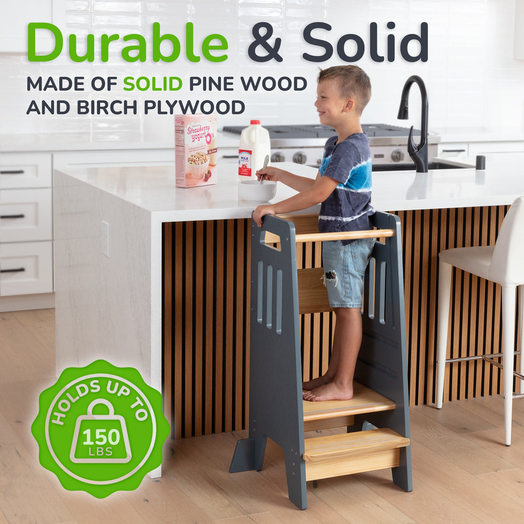 Standing Toddler Tower with Sliding Safety Door