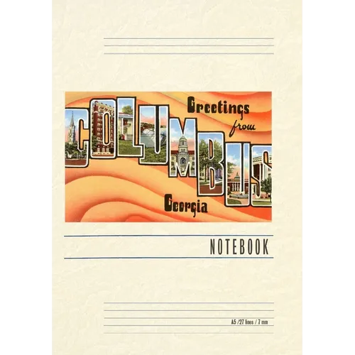 Vintage Lined Notebook Greetings from Columbus - Paperback