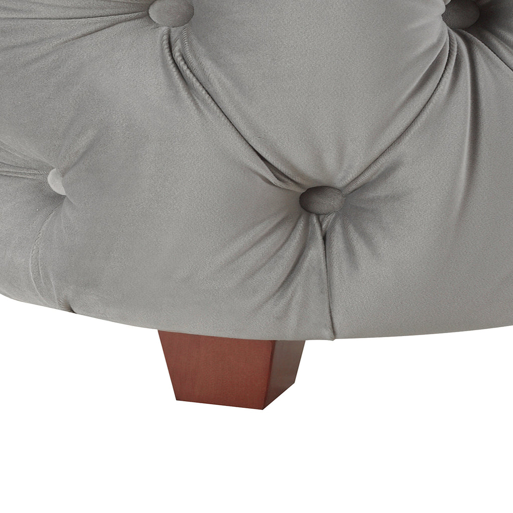 Brooklyn King Tufted Panel Bed Headboard and Footboard Set with Wingback - Opal