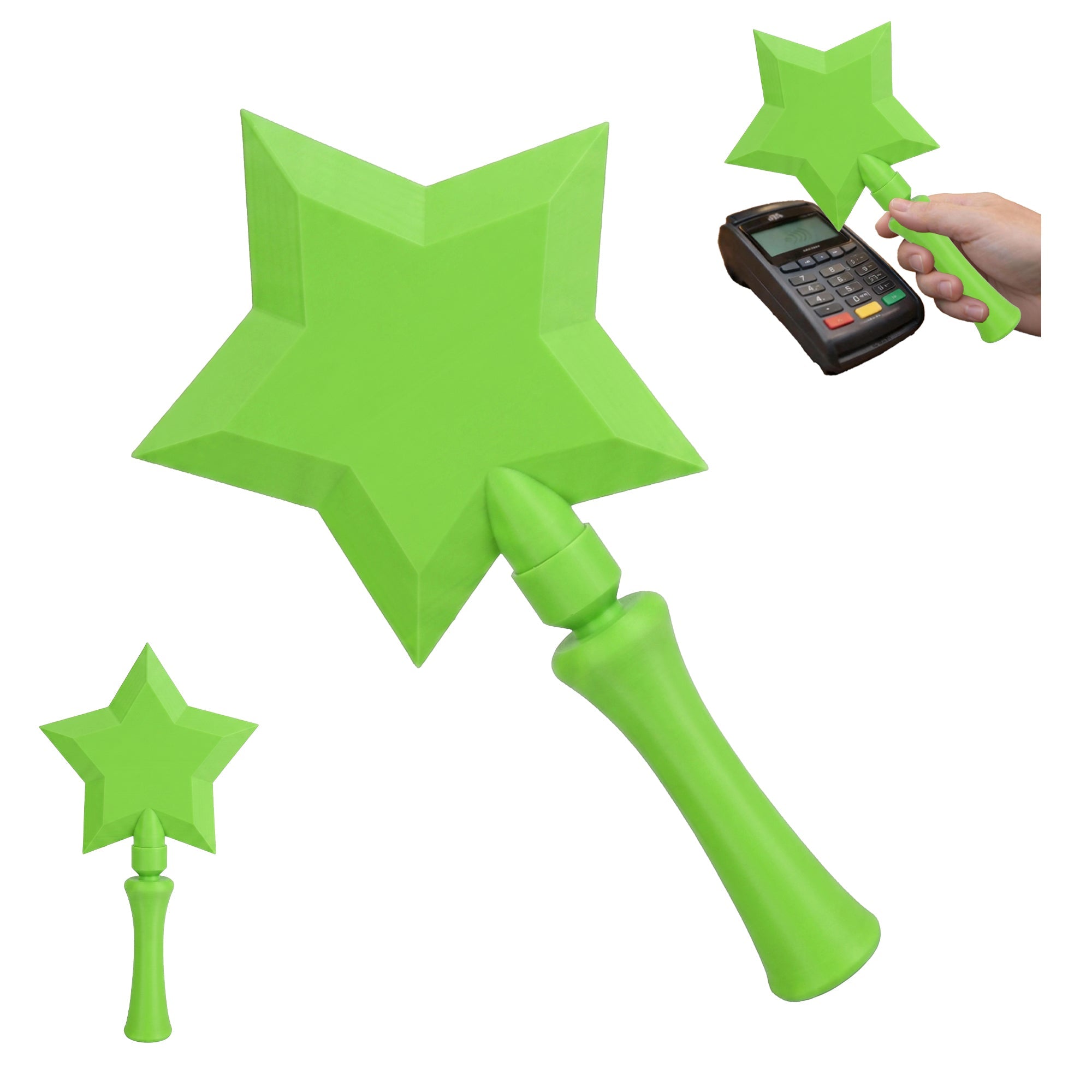 3D Printed Star Wand Contactless Card Holder, Short Magic Wand With Card Slot For Tap Payment, Party Costume Prop And Novelty Gift