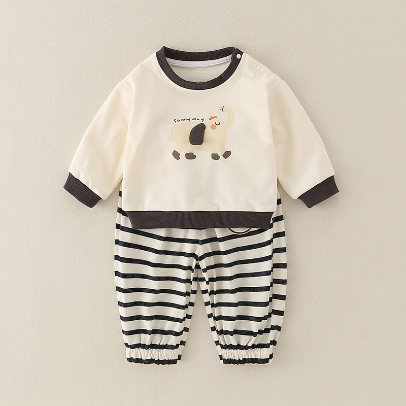 Pure Cotton Romper Set For Boys Cute Childrens Clothing Baby Boy Outfits