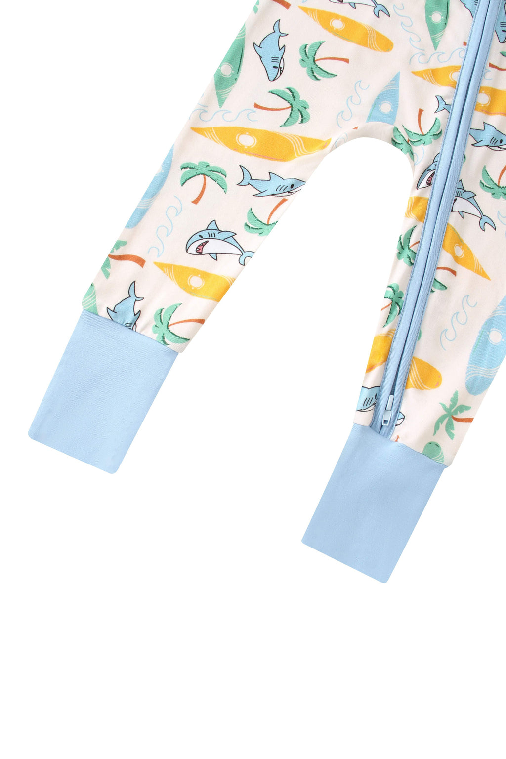 Posh TOT Surf's Up Bamboo Baby Convertible Zippy Romper