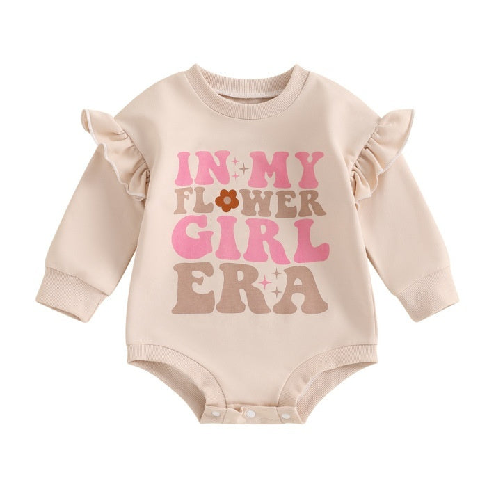 Baby And Toddler Short-sleeve Round-neck Romper With Alphabet Print