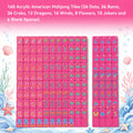 160PCS Floating American Mahjong Set Ocean Theme, Acrylic Mahjong Tiles With Storage Box, Dice And Rule Cards For Pool Party Travel Game Night