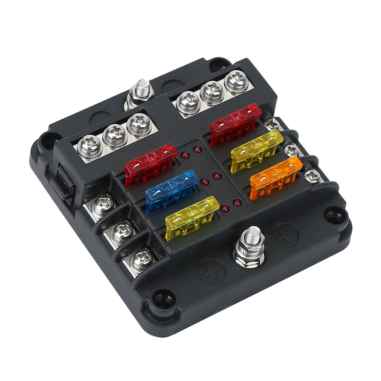 6-Way Fuse Box Holder with LED Indicator
