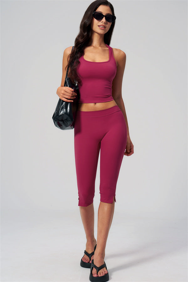 The Revive Crop Top Capri Leggings 2-Piece Set