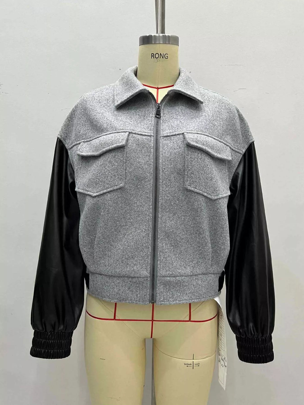 Color Block Zip-Up Jacket