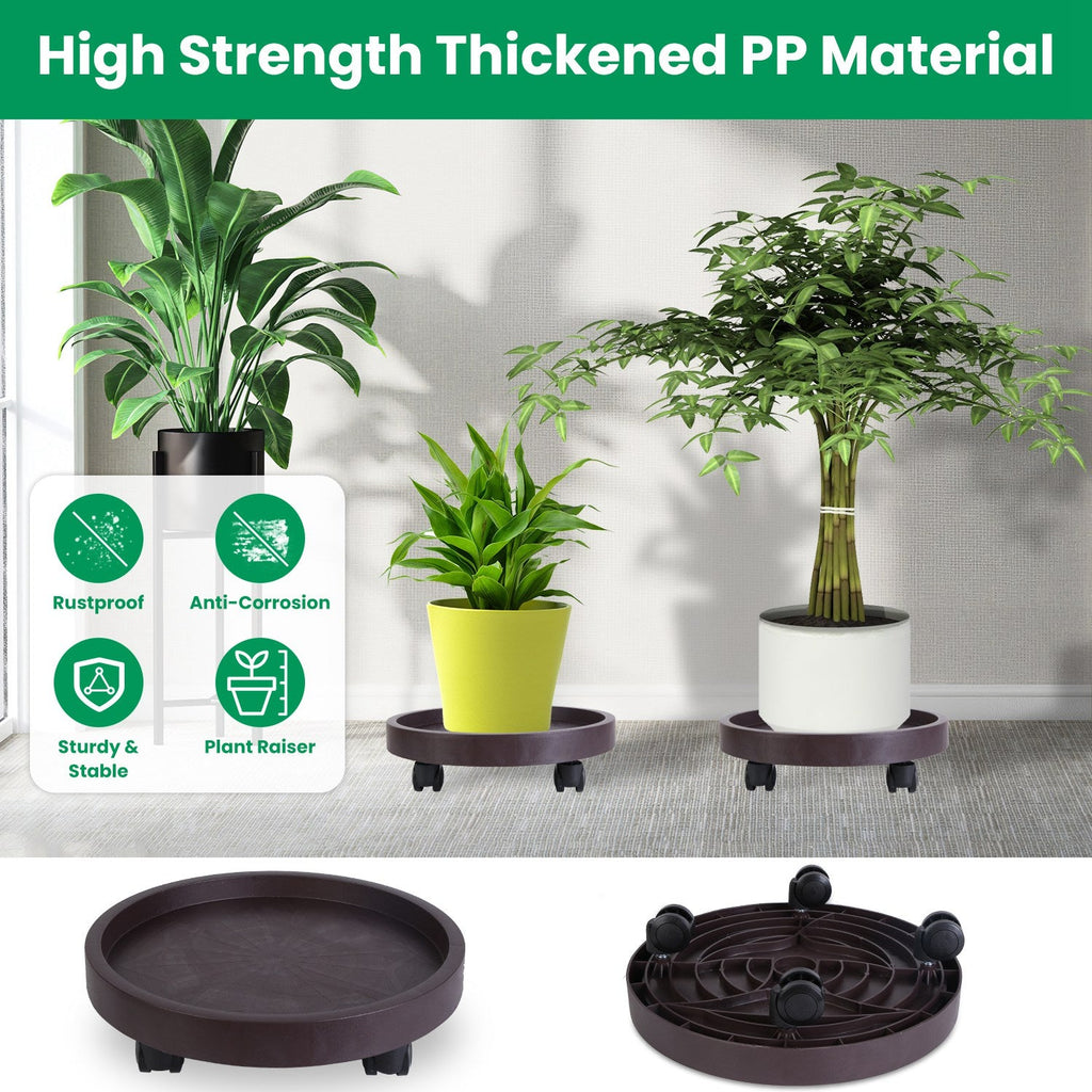 Plant Caddy with Wheels - 12.8in or 14in, 176-187lb Capacity