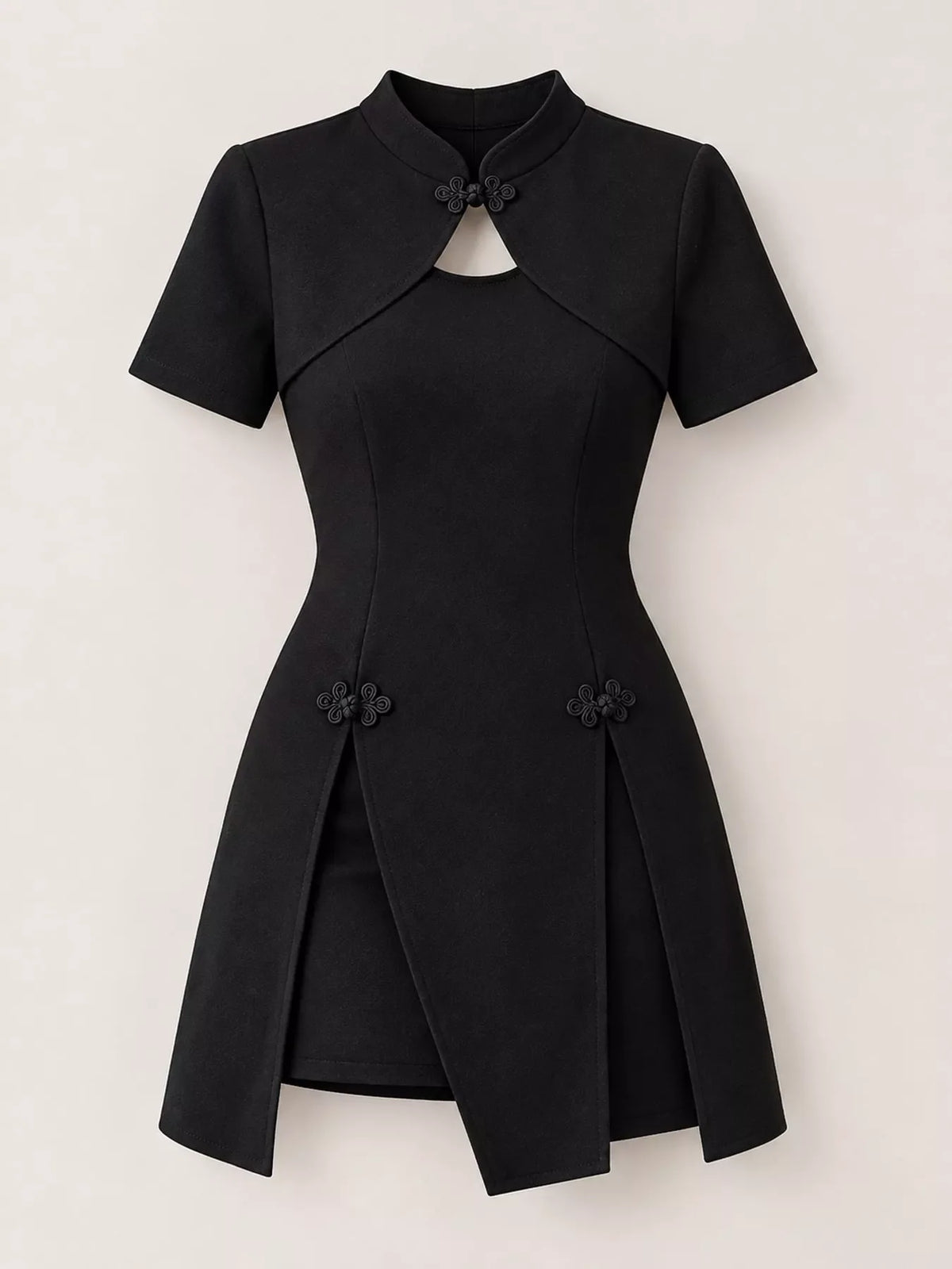 Cutout Short Sleeve Mini Dress