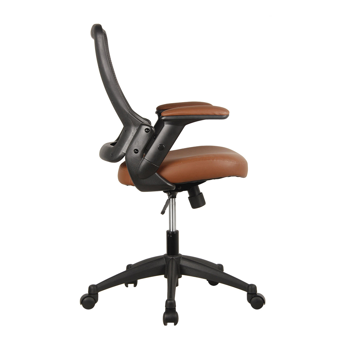 Techni Mobili Mid-Back Mesh Task Office Chair with Height Adjustable Arms