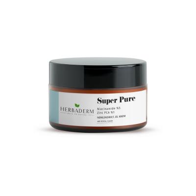 Herbaderm Moisturizing Gel Cream - Niacinamide & Zinc PCA for Acne Prone Skin, Lightweight & Non-Greasy, 1.69 fl oz