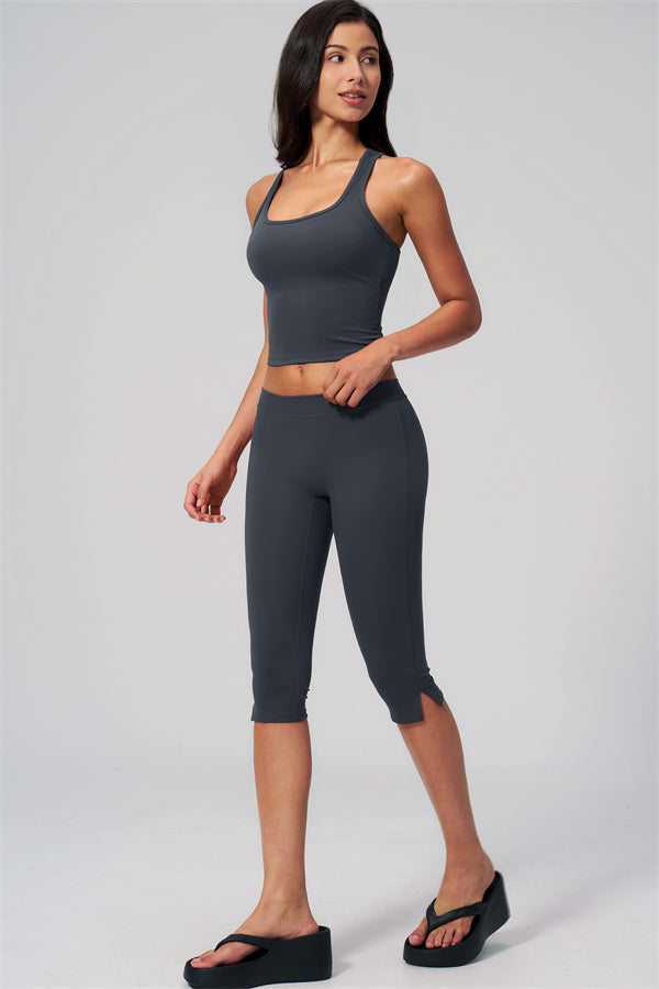 The Revive Crop Top Capri Leggings 2-Piece Set