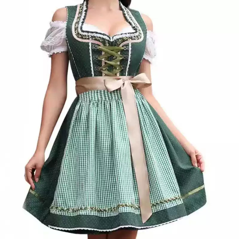 Dirndl Dress Oktoberfest Women Costume Bavarian Traditional