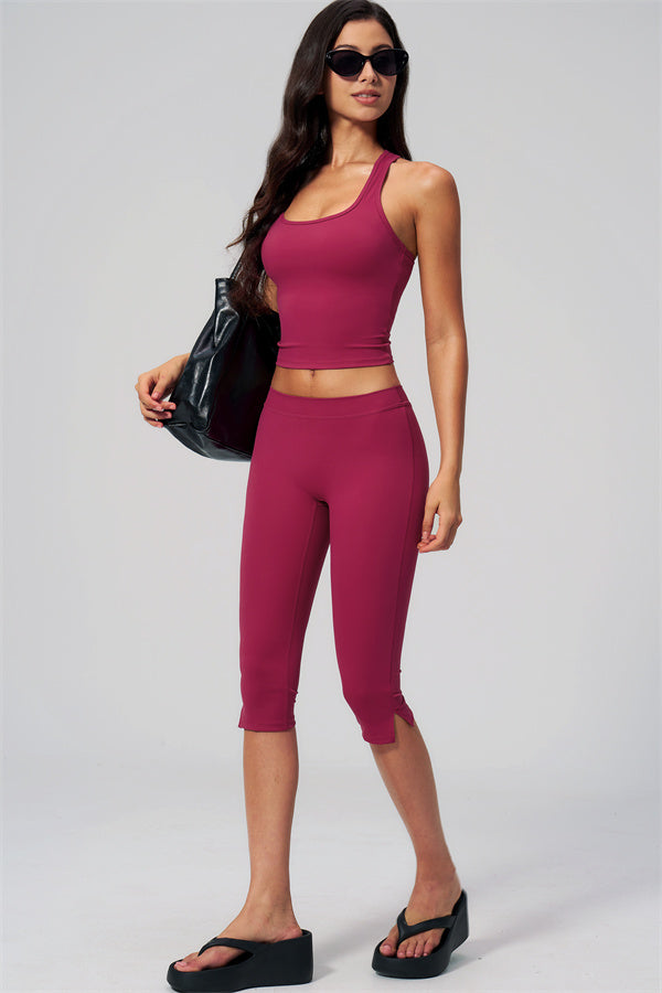 The Revive Crop Top Capri Leggings 2-Piece Set