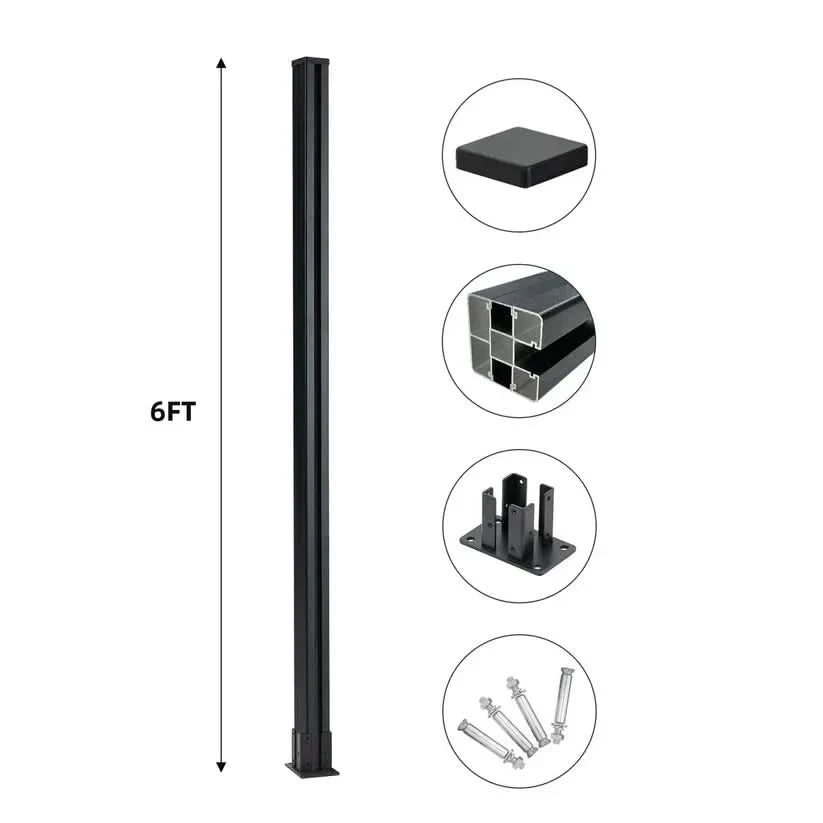 6 Ft Above Ground Fence Post - Set of 1