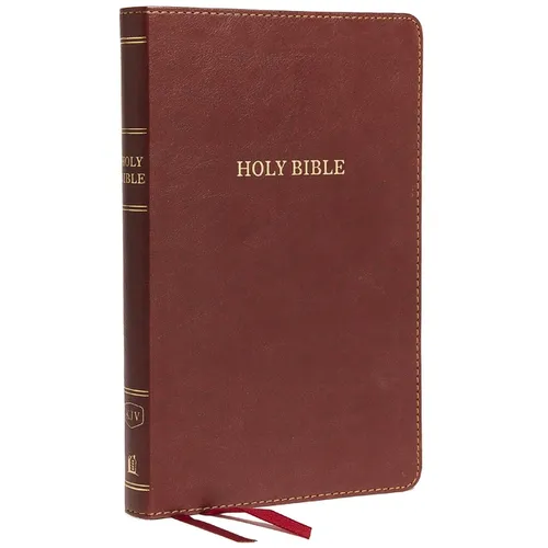 KJV, Thinline Bible, Standard Print, Imitation Leather, Burgundy, Indexed, Red Letter Edition - Imitation Leather