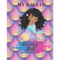 Mermaid Coloring Book Ages 8-12: 50 Pages - Paperback - Made In USA - Size 8.5 x11 - Black Mermaid for Girls - Paperback