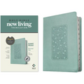 NLT Personal Size Giant Print Bible, Filament Enabled Edition (Red Letter, Leatherlike, Floral Frame Teal, Indexed) - Imitation Leather