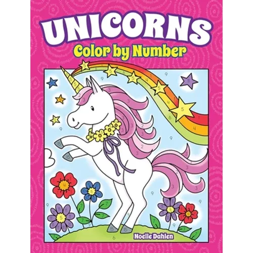 Unicorns Color by Number - Paperback