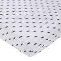NoJo Lightning Bolt Black and White Nursery Fitted Crib Sheet