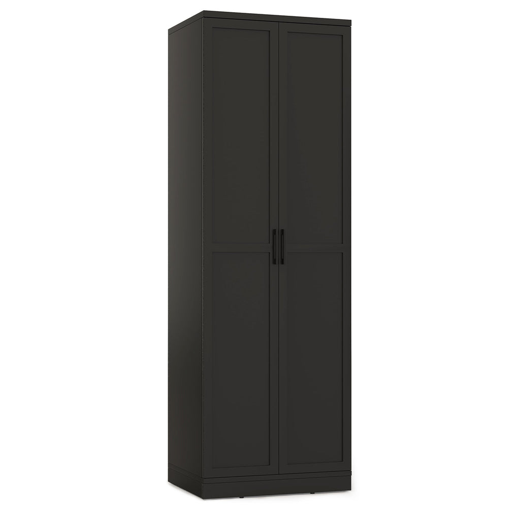 70 Inch Freestanding Storage Cabinet with 2 Doors and 5 Shelves
