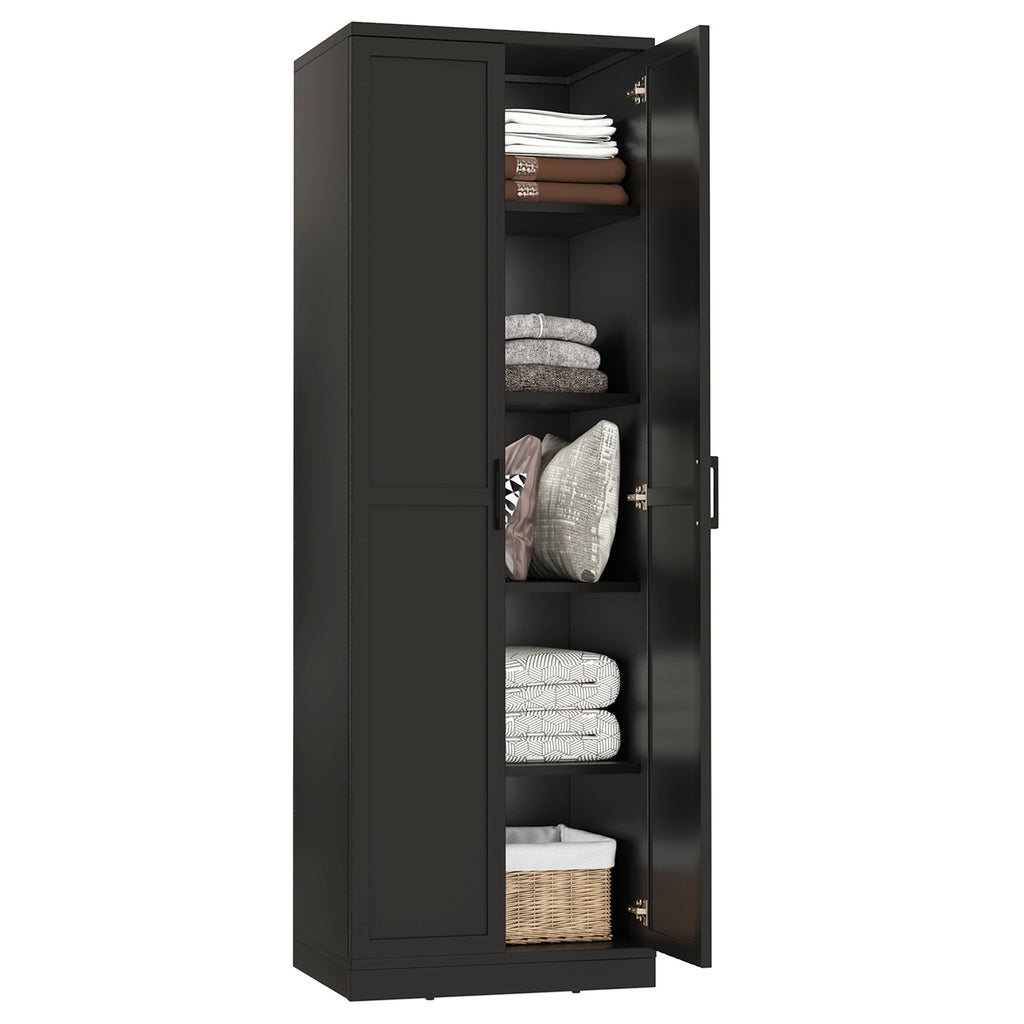 70 Inch Freestanding Storage Cabinet with 2 Doors and 5 Shelves