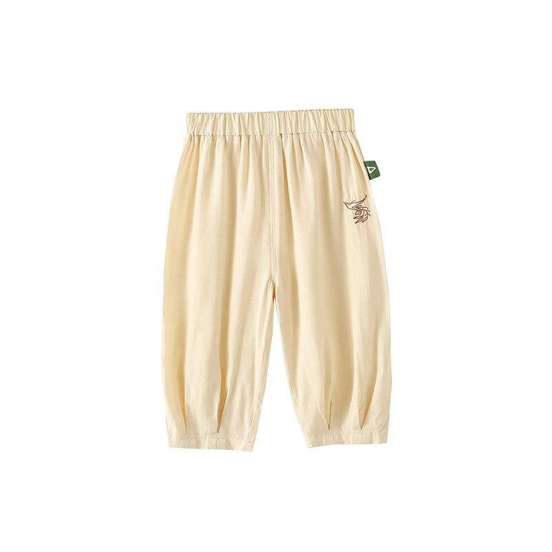 Childrens Mosquito-Proof Pants Solid-Color Casual Trousers