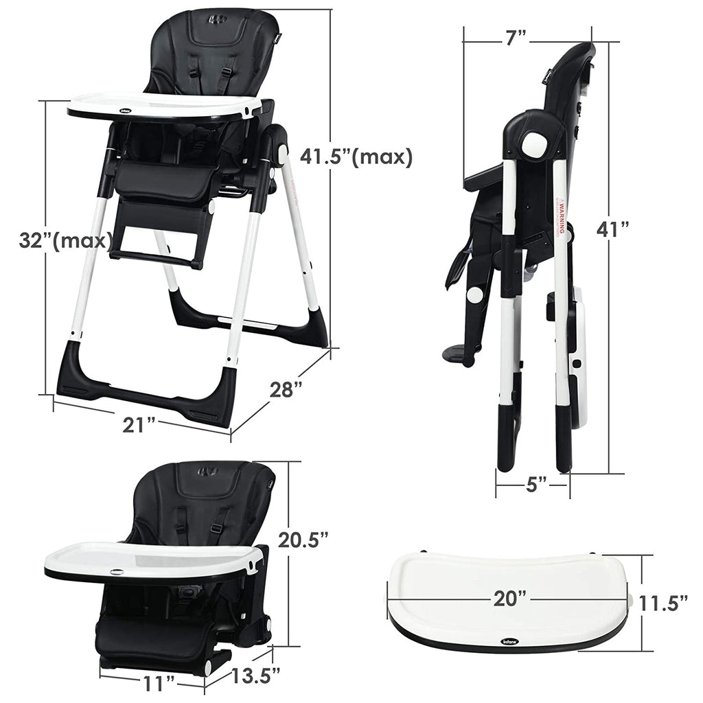 4-in-1 High Chair–Booster Seat with Adjustable Height and Recline
