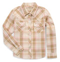 The Girls Buttermilk Plaid Granddaddy Western Snap Shirt