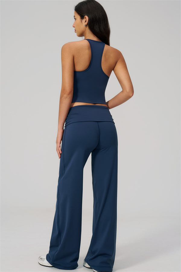 The Daring Tank Top Straight Leg Pants 2-Piece Set