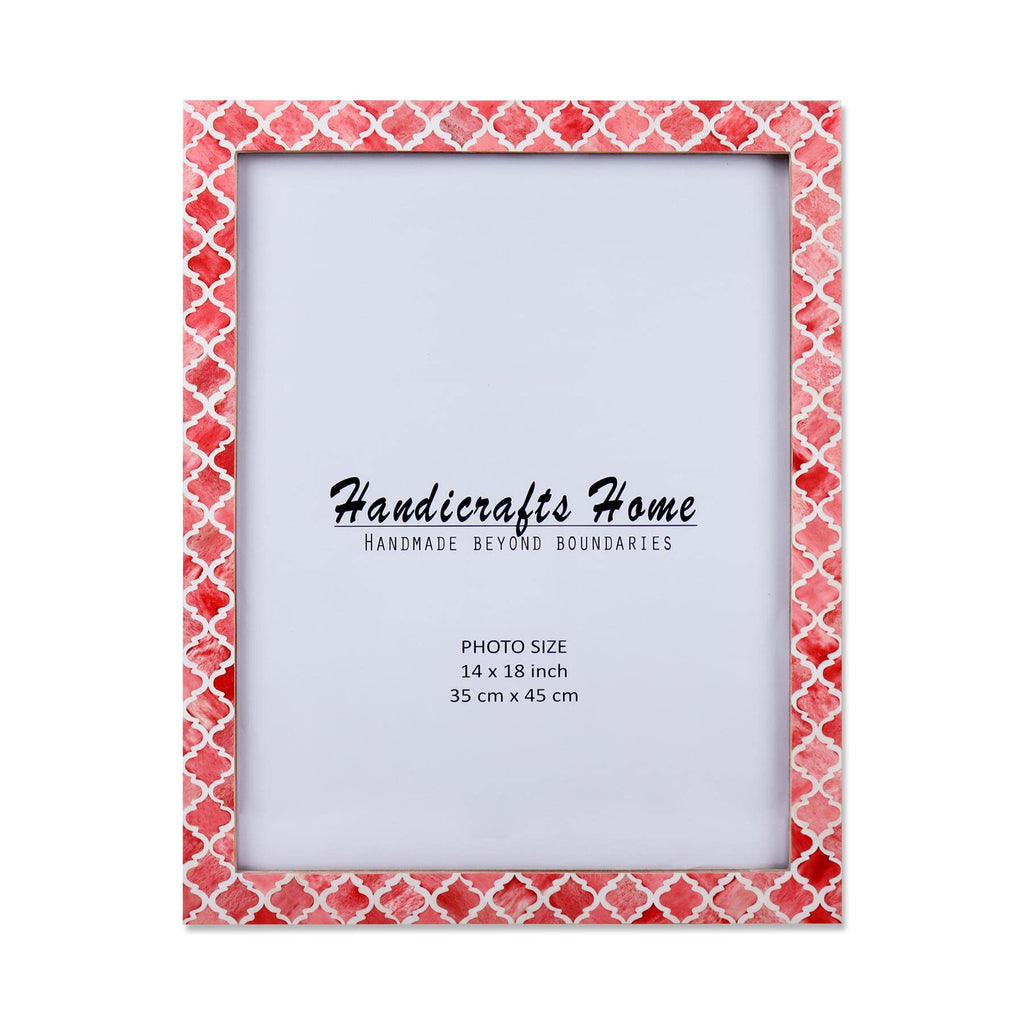 Moroccan Poster Frames Bone Inlay, Red, 6 Sizes