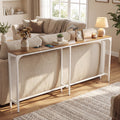 71 Inch Narrow Console Table with Power Outlet for Small Space