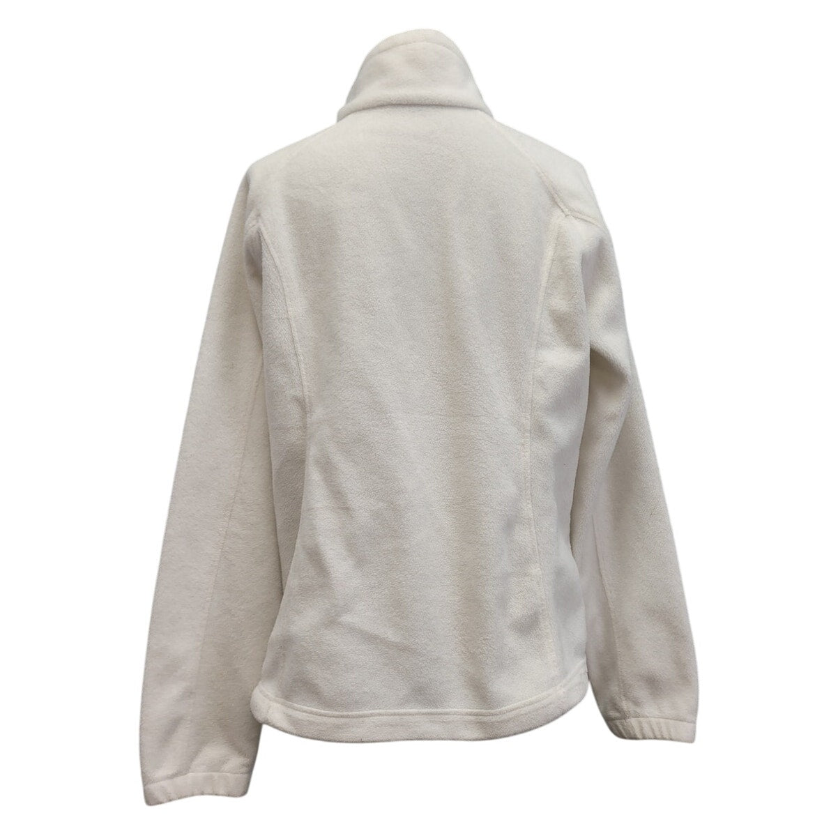 Columbia Womens XL Full Zip Fuzzy White Polyester Fleece Long Sleeve Jacket