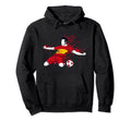 Spain Soccer Fans Jersey Spanish Flag Hoodie - Casual Everyday Wear Unisex
