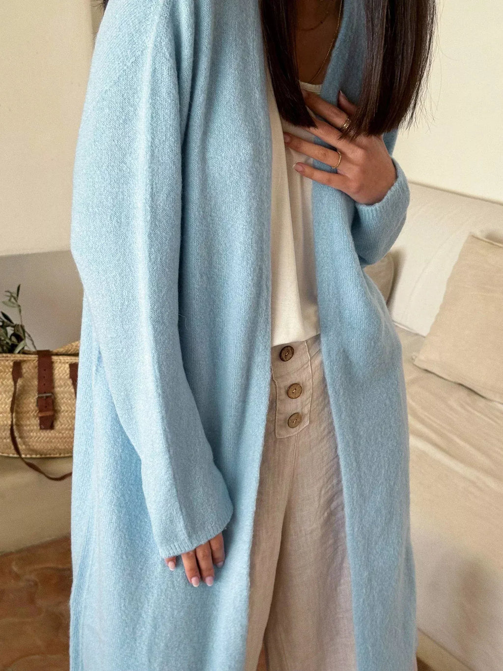 Soft Open-Front Longline Cardigan