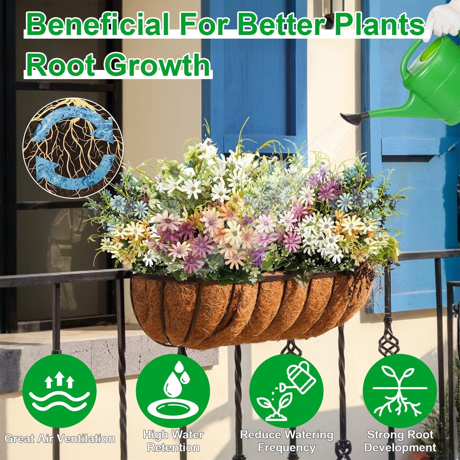 Coconut Fiber Liners for Planters Window Boxes