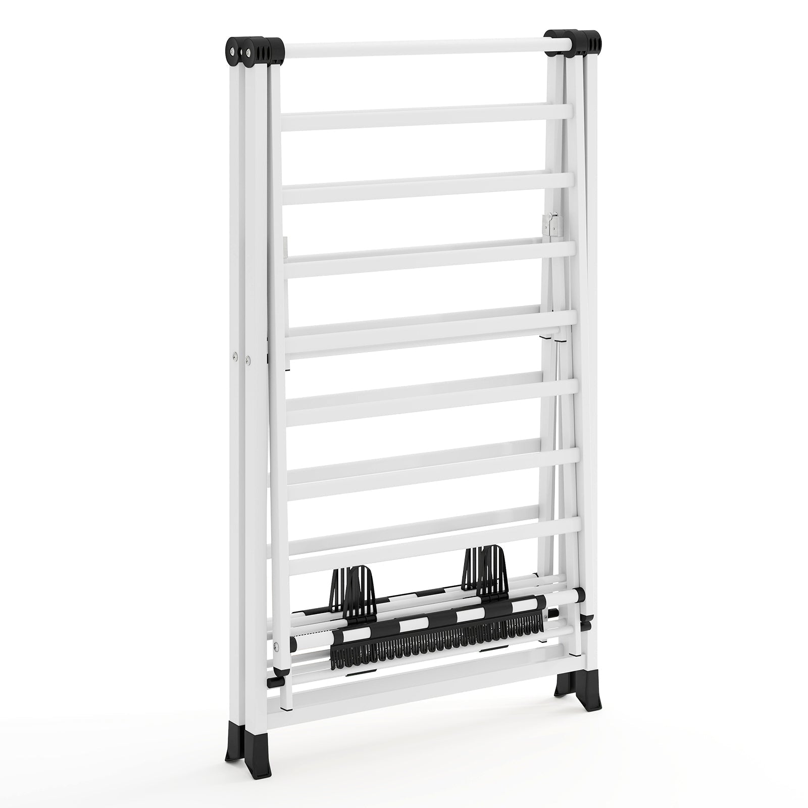 72.5 Inches Clothes Drying Rack with Height Adjustable Wings
