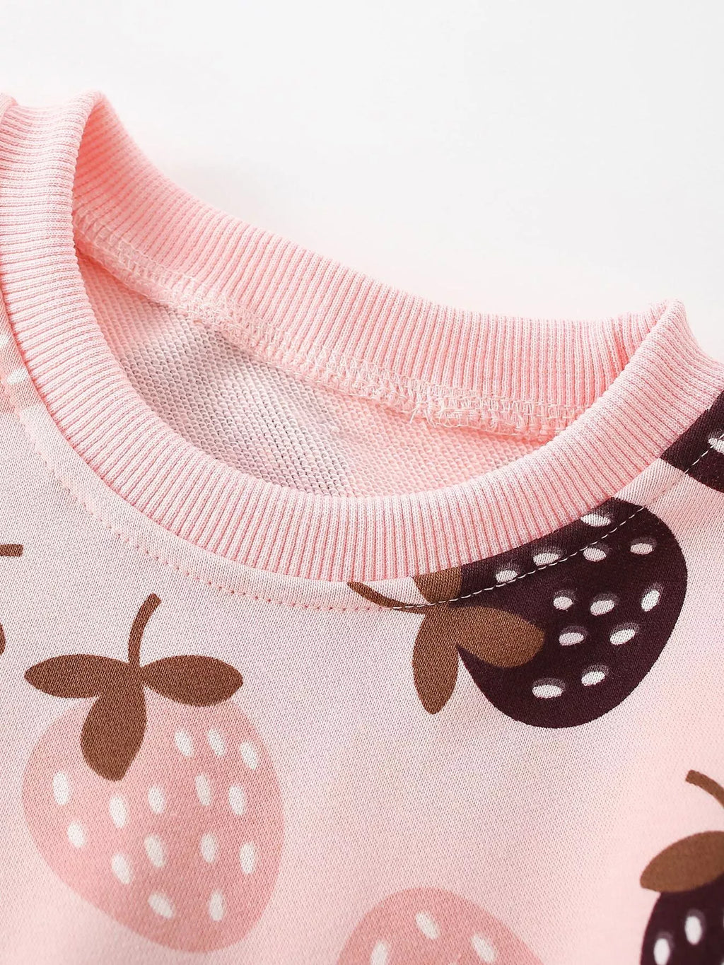 Children's Strawberry Print Crew Neck Sweatshirt