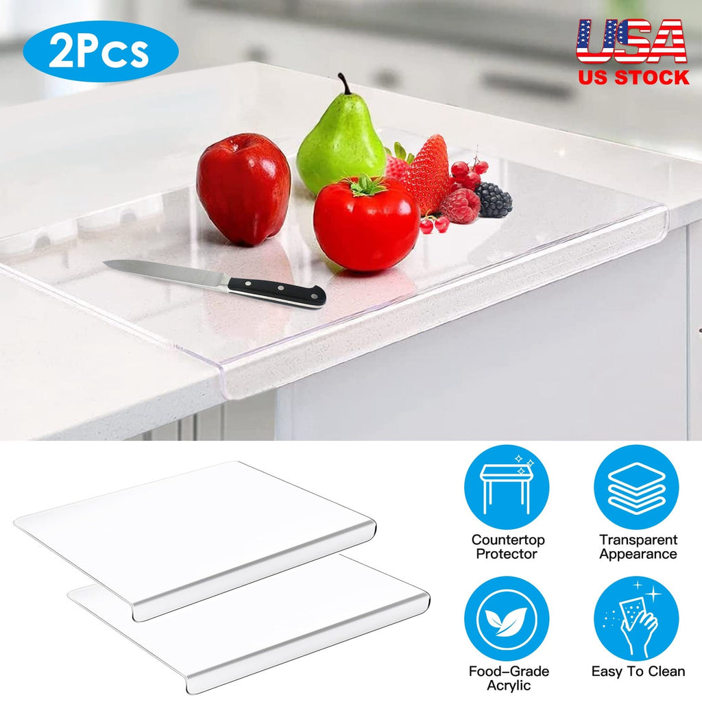 Acrylic Kitchen Cutting Board with Counter Lip