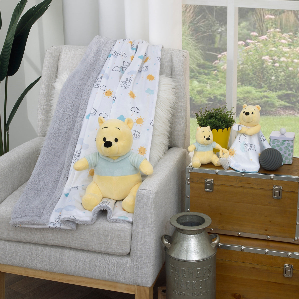 Winnie The Pooh Yellow and Aqua Plush