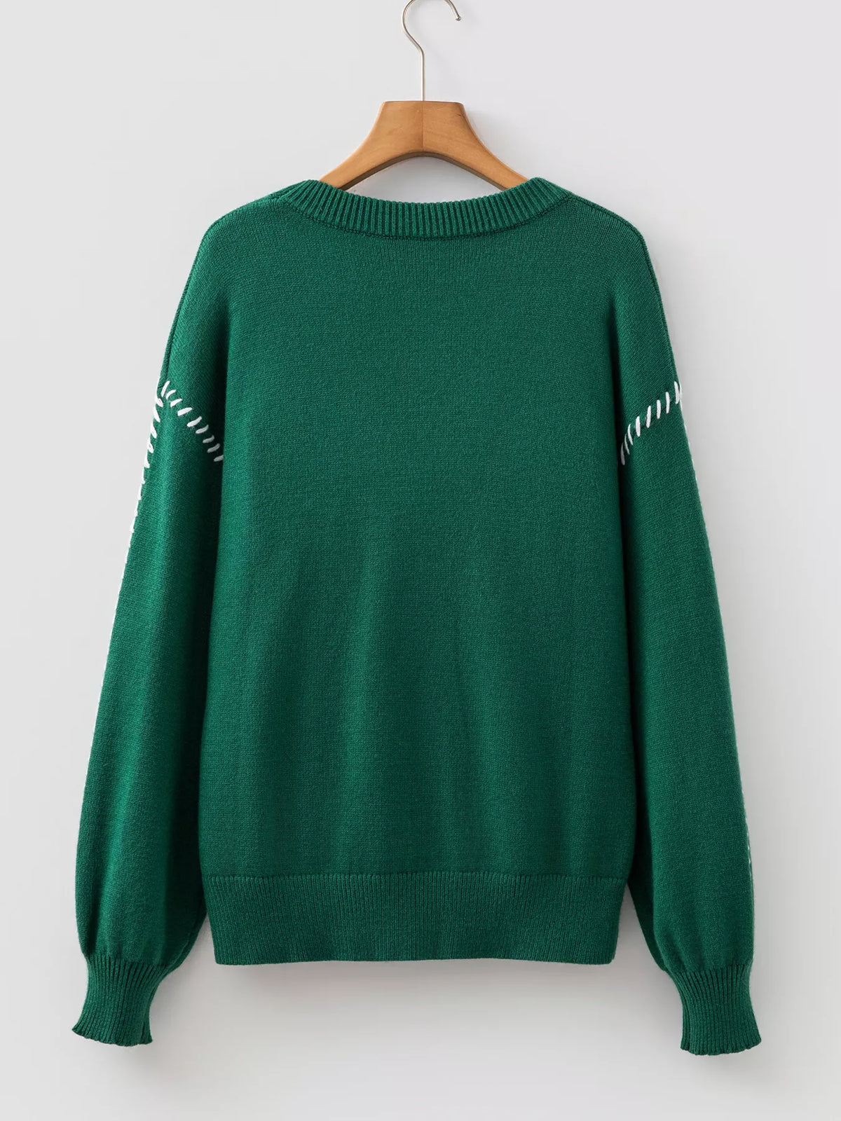 Santa Baby Towel Embroidery Christmas Slogan Pullover Sweater
