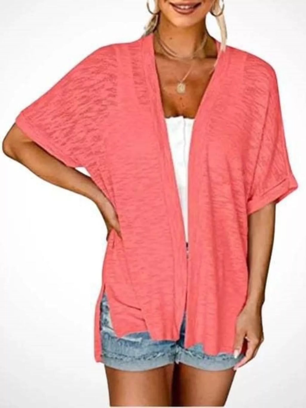 Side Sit Open Front Cardigan